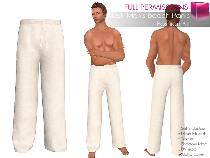 Full Perm Rigged Mesh Men's Summer / Beach Pants – Fashion Kit