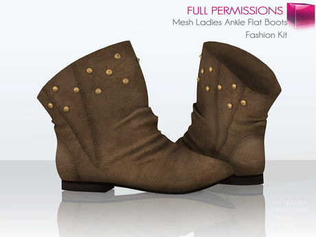 Full Perm Mesh Ladies Flat Ankle Boots – Fashion Kit