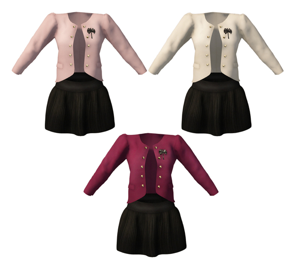 Full Perm Rigged Mesh Ladies Slim Jacket Open Front & Flounced Skirt Set – Fashion Kit