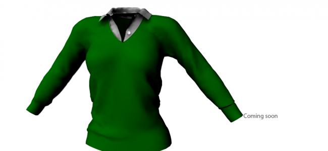 Coming soon – Ladies V neck sweater with Shirt