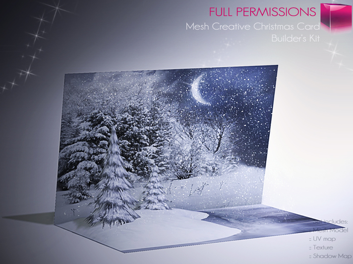 Full Perm MI Mesh Creative 3D Christmas Card – Builder’s Kit
