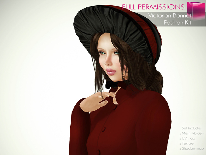 Mesh Victorian Bonnet (Rigged and non-Rigged) – Fashion Kit