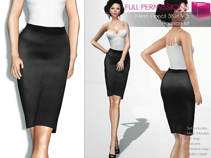Full Perm Rigged Mesh Pencil Skirt V.5 – Fashion Kit