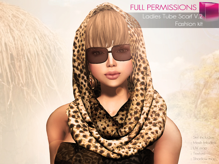 Full Perm Rigged and Non-rigged Mesh Tube Scarf V.2 – Fashion Kit
