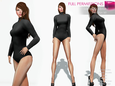 Full Perm Rigged Mesh Ladies Long Sleeve Bodysuit – Fashion Kit