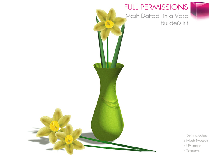 Mesh Daffodil with Vase – Builder’s Kit