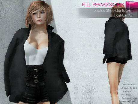Full Perm Rigged Mesh Ladies Shoulder Jacket – Fashion Kit