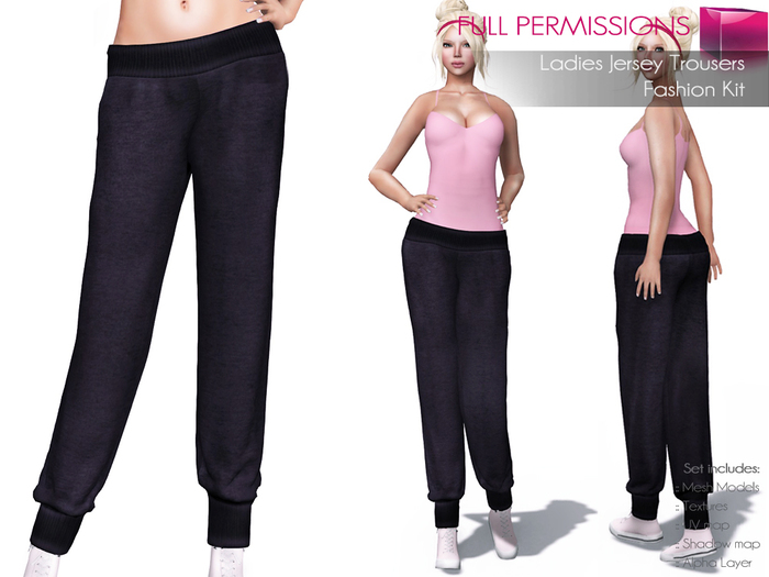 Full Perm Rigged Mesh Ladies Jersey Trousers – Fashion Kit