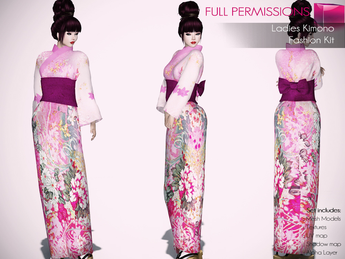 Full Perm Rigged Mesh Ladies Kimono – Fashion Kit
