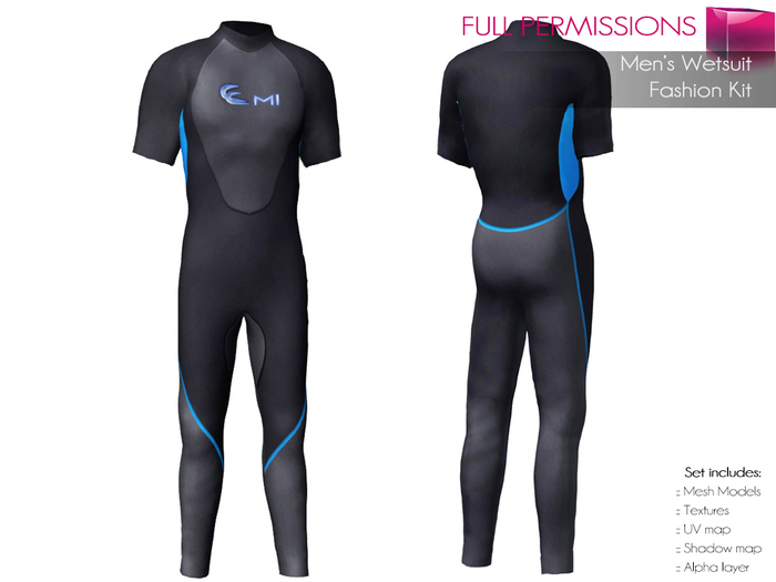 Full Perm Rigged Mesh Men’s Wetsuit – Fashion Kit