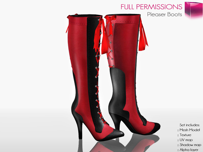 Free Jun Gift !!! Full Perm Mesh Pleeaser Boots