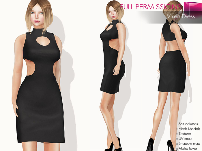 Full Perm Rigged Mesh Vixen Dress