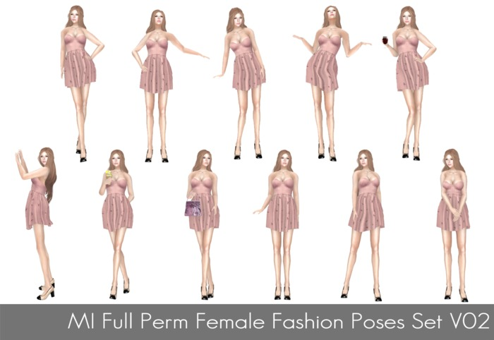MI Full Perm Female Fashion Poses Set V02