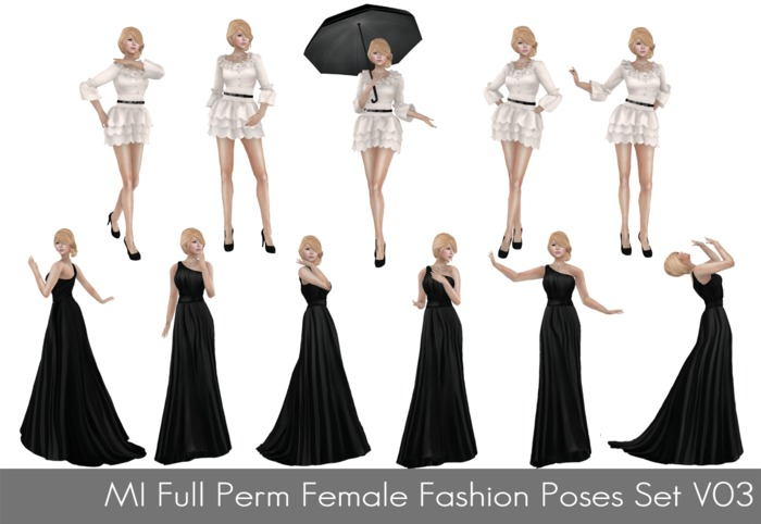 MI Full Perm Female Fashion Poses Set V03
