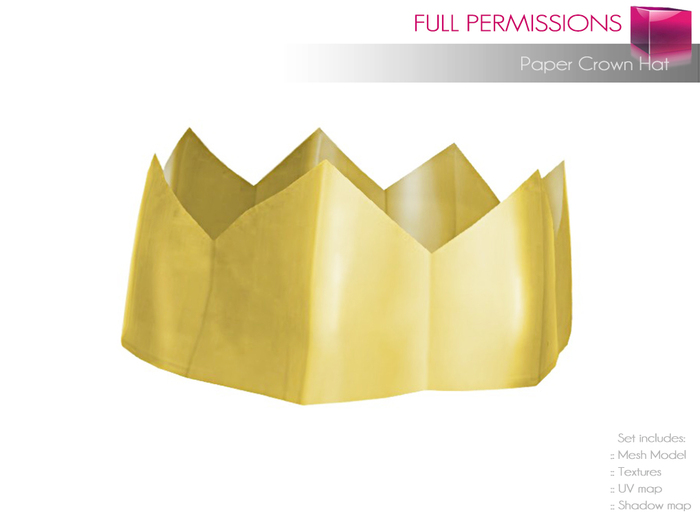 Full Perm Mesh Paper Crown Hat