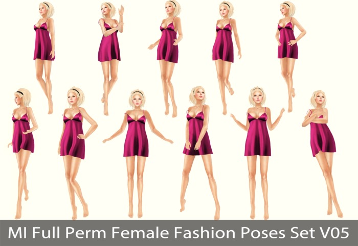 MI Full Perm Female Fashion Poses Set V05