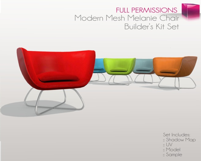 Full Perm Mesh Modern Melanie Chair with 5 Sitting Animations