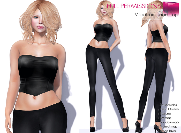 SALE Only 30L During The Weekend, Hurry! Full Perm Rigged Mesh V Bottom Tube Top