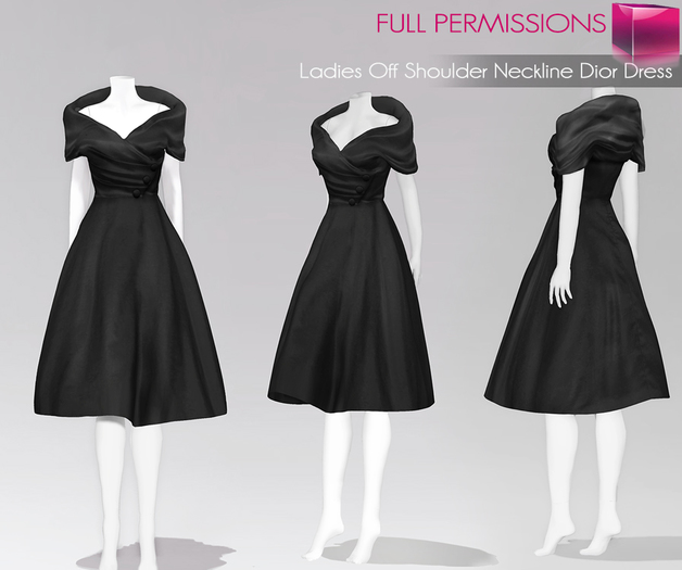 SALE Buy Only For 150L During The Weekend!!! MI Ladies Off Shoulder Neckline Dior Dress