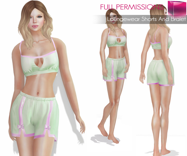 SALE Only 100L During The Weekend – MI Full Perm Rigged Mesh Loungewear Shorts And Bralet