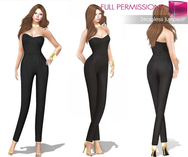 SALE Only 100L During The Weekend – MI Full Perm Rigged Mesh Strapless Jumpsuit