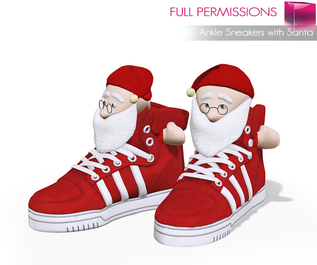 Meli Imako Full Perm Mesh Ankle Sneakers with Santa