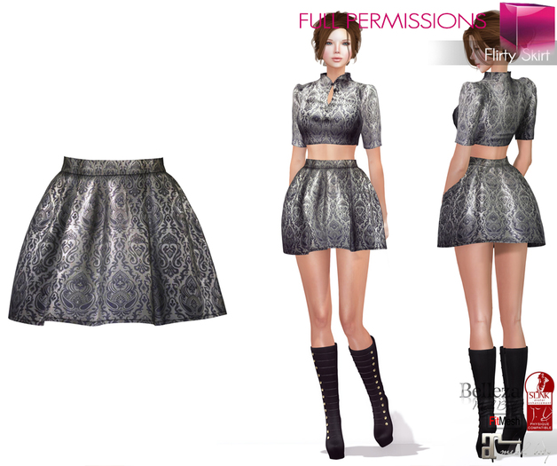 Meli Imako Full Perm Flirty Skirt – FITMESH – Slink – Maitreya – Belleza