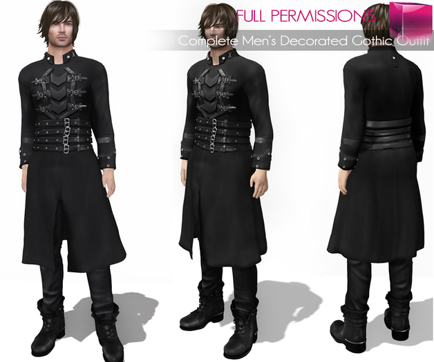 Meli Imako Full Perm Mesh Complete Men’s Decorated Gothic Outfit