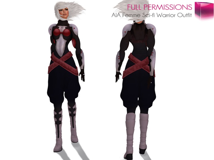 Full Perm Rigged Mesh AIA Femme Sci-fi Warrior Outfit