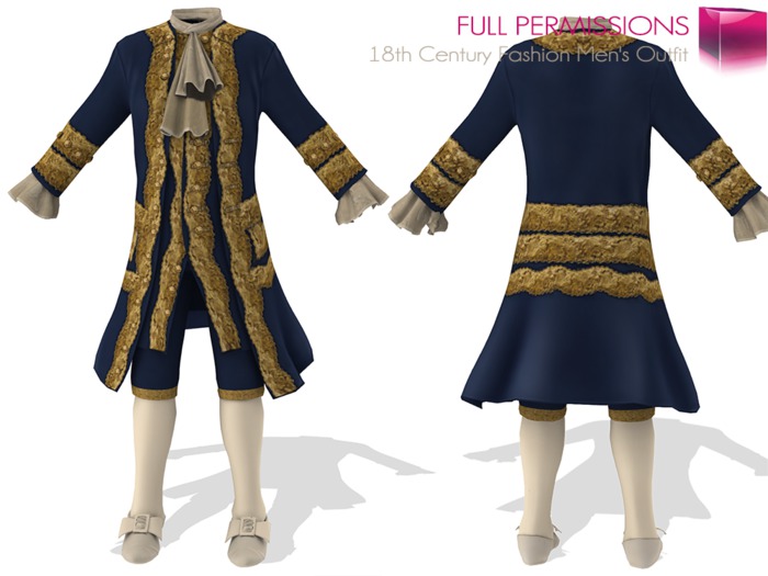 Meli Imako Full Perm Mesh 18th Century Fashion Men’s Outfit