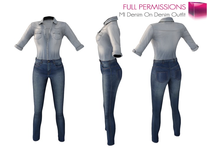 WEEKEND SALE – SAVE %70 – 100L ONLY DURING THE WEEKEND Full Perm MI Mesh Denim On Denim Outfit