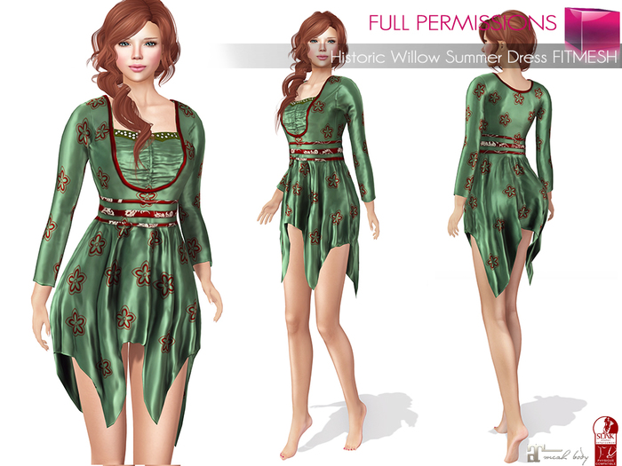 Full Perm MI Historic Willow Summer Dress FITMESH – Slink – Maitreya – Classic
