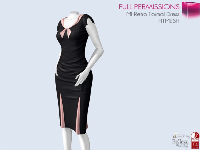 WEEKEND SALE – SAVE %60- 100L MI Retro Formal Dress FITMESH – Slink – Belleza-Maitreya & Classic
