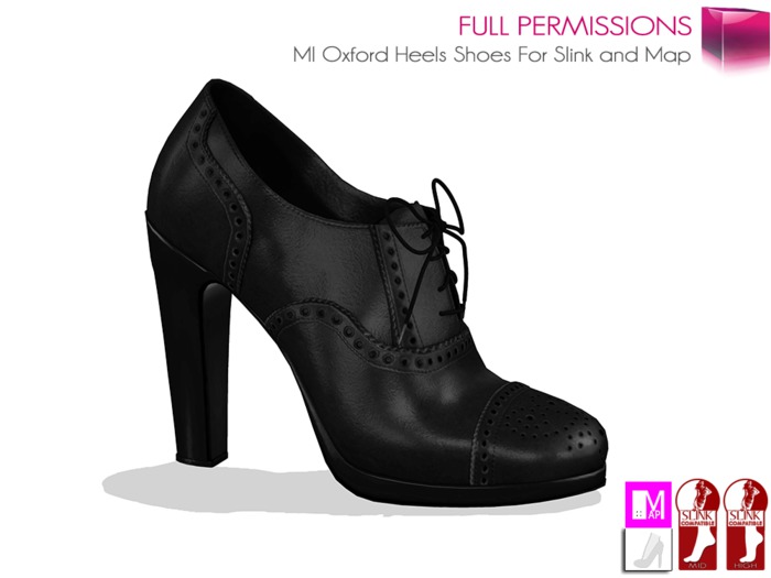 Full Perm MI Oxford Heels Shoes For Slink High, Slink Mid and MAP Feet