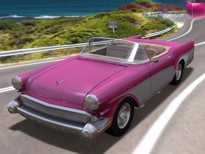 Full Perm Mesh Scripted and Animated Retro Car