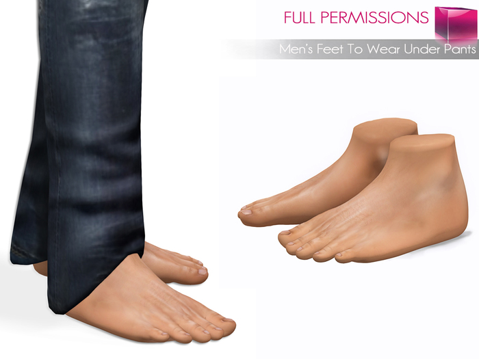 Full Perm MI Mens Feet To Wear Under Pants-Trousers-Jeans