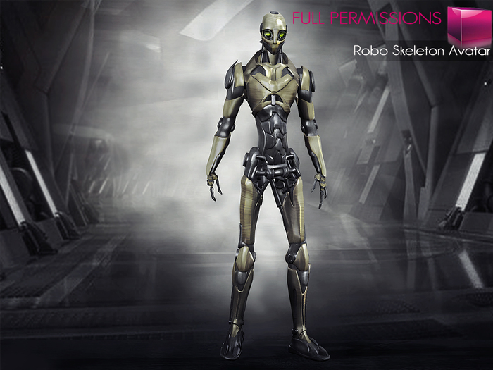 Full Perm MI Mesh Rigged Robo Skeleton Avatar