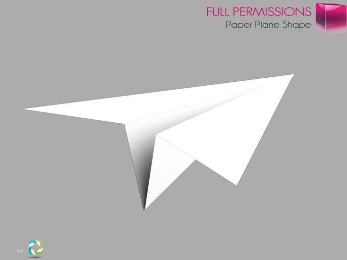 Full Perm Mesh Paper Plane Shape