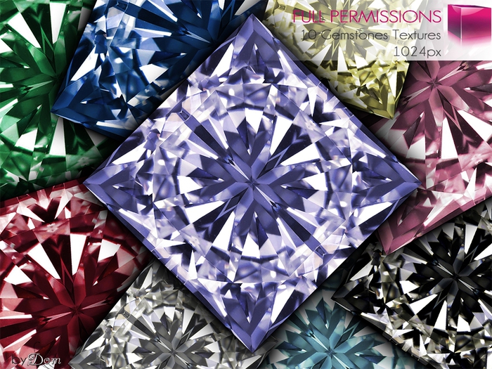 Full Perm 10 Gemstones Textures Set