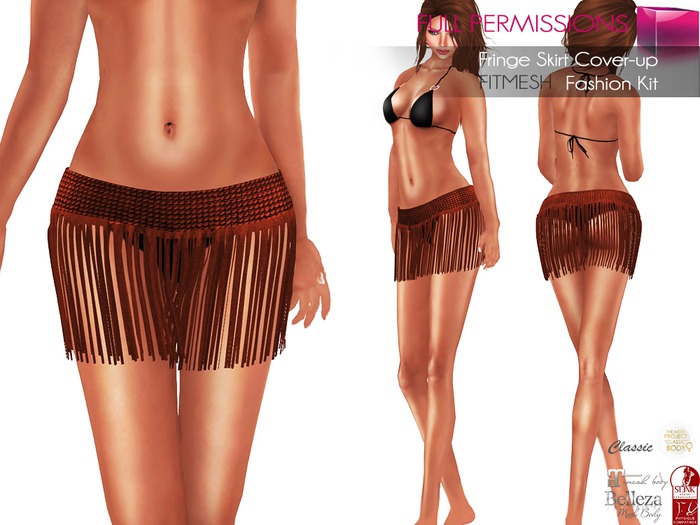 Full Perm MI Fringe Skirt Coverup FITMESH – Slink – Belleza – Maitreya – TMP – Hourglass & Classic