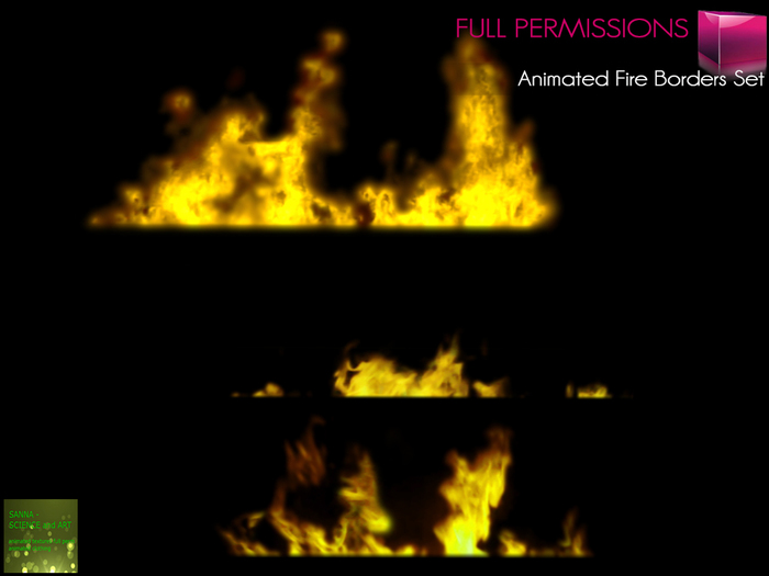 Full Perm MI Animated Fire Borders Set