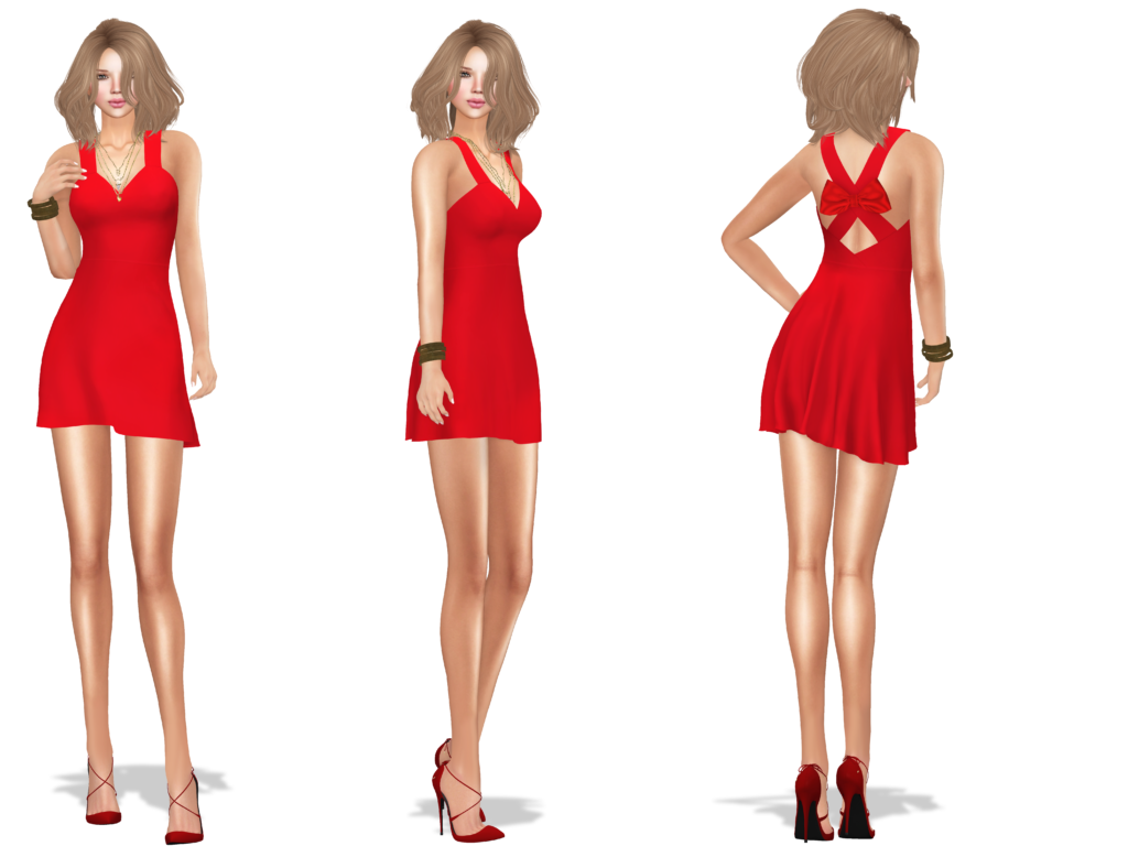 MP Main Empty 1_Red Dress with Bow On Back