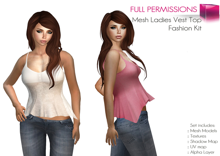 Full Perm Mesh Rigged Ladies Cropped Vest Top Set – Fashion Kit