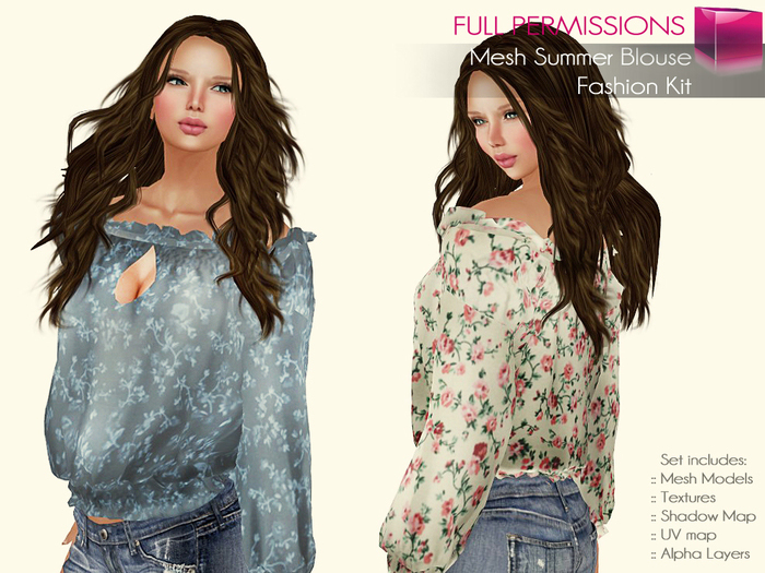 Full Perm Rigged Mesh Summer Blouse – Fashion Kit