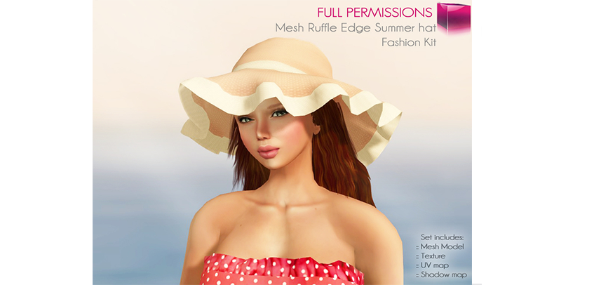 Full Perm Mesh Ruffle Edge Floppy Hat – Fashion Kit