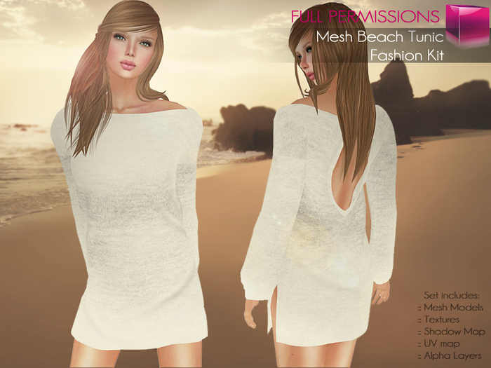 Full Perm Rigged Mesh Beach Tunic – Fashion Kit