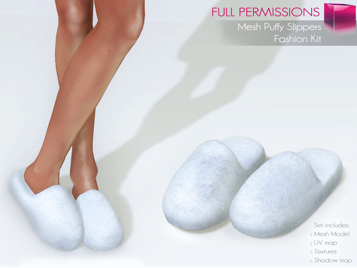 Full Perm Mesh Puffy Slippers – Fashion Kit