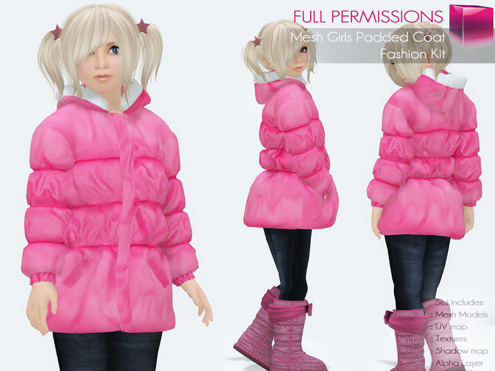 Full Perm Rigged Mesh Girls/ Kids Padded Coat – Fashion Kit