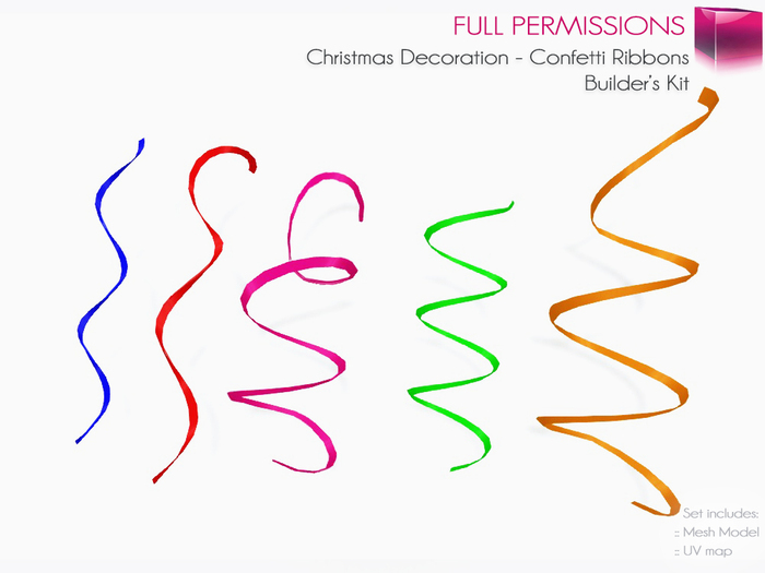 Full Perm Christmas Decorations – Confetti Ribbons