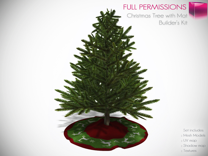 Full Perm Mesh – Christmas Decoration – Christmas Interior Tree with Mat – Builder’s Kit